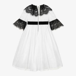 Graci-White & Black Tulle Dress  | Childrensalon Outlet