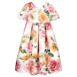 Graci-White & Pink Floral Dress | Childrensalon Outlet