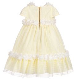 Graci-Yellow & Ivory Floral Dress | Childrensalon Outlet