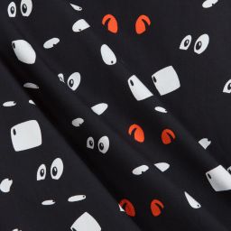 غريشام بليك فور تشلدرن صالون-قميص قطن لون أسود بطبعة ملونة | Childrensalon Outlet