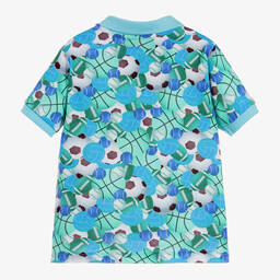 Gresham Blake for Childrensalon-Blue Cotton Football Polo | Childrensalon Outlet