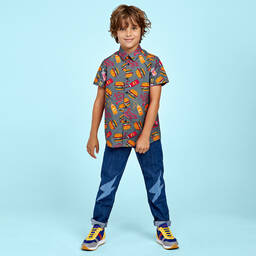 Gresham Blake for Childrensalon-Boys SPONGEBOB Cotton Shirt | Childrensalon Outlet