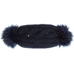 Grevi-Blue Knitted Pom-Pom Headband | Childrensalon Outlet