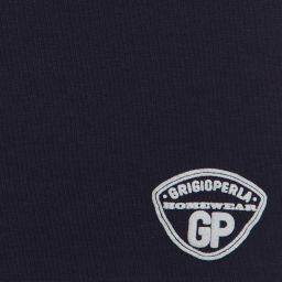 Grigio Perla-Boys Navy Blue Cotton T-Shirt | Childrensalon Outlet