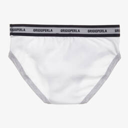 Grigio Perla-ملابس داخلية من القطن بلون أبيض للاولاد  | Childrensalon Outlet