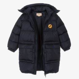 Gucci-Boys Blue Quilted Down Coat | Childrensalon Outlet