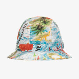 Gucci-Boys Blue Strawberry Print Hat | Childrensalon Outlet