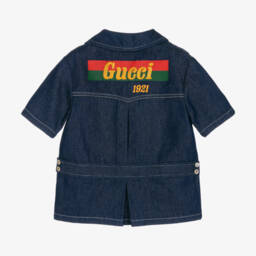 Gucci-Boys Denim Blue Logo Jacket | Childrensalon Outlet