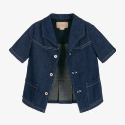 Gucci-Boys Denim Blue Logo Jacket | Childrensalon Outlet