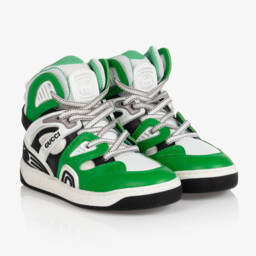 Gucci-Boys Emerald High-Top Sneakers | Childrensalon Outlet