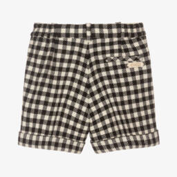 Gucci-Boys Ivory and Black Check Shorts | Childrensalon Outlet