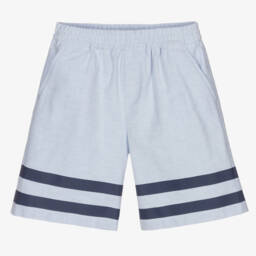 Gucci-Boys Light Blue Cotton Shorts | Childrensalon Outlet