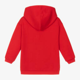 Gucci-Boys Red Cotton Emblem Hoodie | Childrensalon Outlet