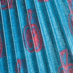 Gucci-Girls Shimmering Blue Pleated Skirt | Childrensalon Outlet