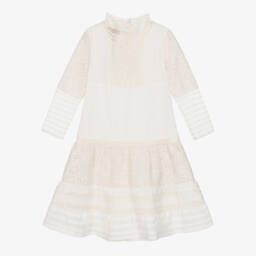 Gucci-Girls Silk & Cotton Lace Dress | Childrensalon Outlet