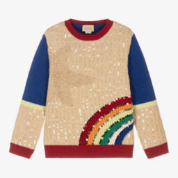 Gucci-Girls Wool Sweater with Sequins | Childrensalon Outlet