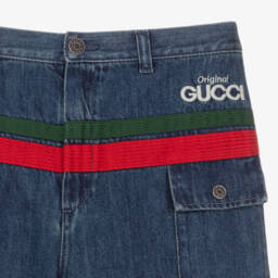Gucci-Teen Boys Denim Jogger Trousers | Childrensalon Outlet