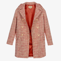Gucci-Teen Boys Ivory Jacquard Coat | Childrensalon Outlet