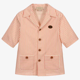 Gucci-Teen Boys Ivory Striped Cotton Jacket | Childrensalon Outlet