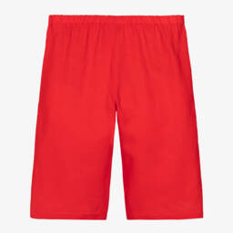 Gucci-Teen Boys Scarlet Linen Blend Shorts | Childrensalon Outlet