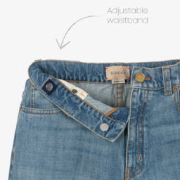 Gucci-Teen Boys Straight Blue Denim Trousers | Childrensalon Outlet
