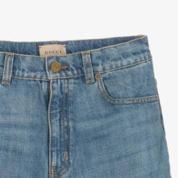 Gucci-Teen Boys Straight Blue Denim Trousers | Childrensalon Outlet