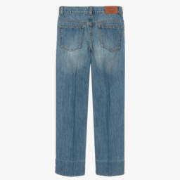 Gucci-Teen Boys Straight Blue Denim Trousers | Childrensalon Outlet