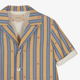 Gucci-Teen Boys Striped Cotton Shirt | Childrensalon Outlet