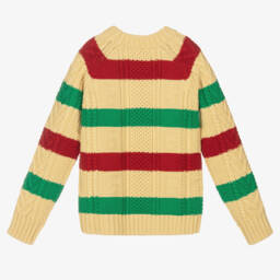 Gucci-Teen Boys Striped Wool Knit Jumper | Childrensalon Outlet