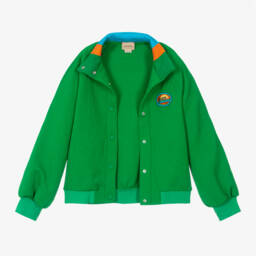Gucci-Teen Girls Green Jacquard Jacket | Childrensalon Outlet