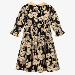 Gucci-Кремово-черное шелковое платье для подростков | Childrensalon Outlet
