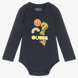 Guess-Baby Boys Blue Bodyvests (3 Pack) | Childrensalon Outlet