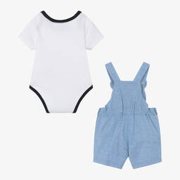 Guess-Baby Boys Blue Cotton Shorts Set | Childrensalon Outlet