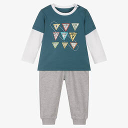 Guess-Голубой топ и джоггеры для малышей | Childrensalon Outlet
