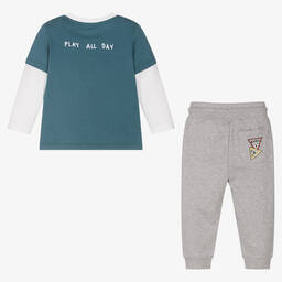 Guess-Голубой топ и джоггеры для малышей | Childrensalon Outlet