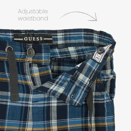 Guess-Baby Boys Blue & White Cotton Shorts Set | Childrensalon Outlet