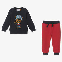 Guess-Сине-красный спортивный костюм из хлопка | Childrensalon Outlet