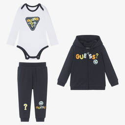 Guess-Baby Boys Navy Blue Tracksuit Set | Childrensalon Outlet