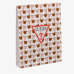 Guess-Baby Boys White & Navy Blue Dungarees Set | Childrensalon Outlet