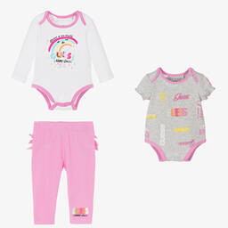 Guess-Baby Girls 3-Piece Bodysuit & Leggings Set | Childrensalon Outlet