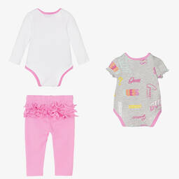 Guess-Baby Girls 3-Piece Bodysuit & Leggings Set | Childrensalon Outlet