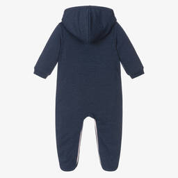Guess-Baby Girls Blue Cotton Pramsuit | Childrensalon Outlet