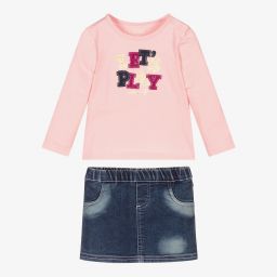 Guess-Baby Girls Denim Skirt Set | Childrensalon Outlet