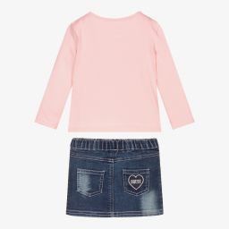 Guess-Baby Girls Denim Skirt Set | Childrensalon Outlet