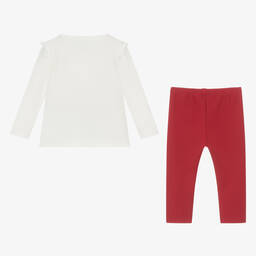 Guess-Baby Girls Ivory & Red Leggings Set | Childrensalon Outlet