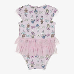 Guess-أوفرول بادي قطن عضوي لون بنفسجي للمولودات | Childrensalon Outlet