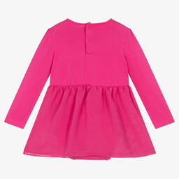 Guess-Baby Girls Pink Cotton Dress | Childrensalon Outlet