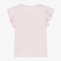 Guess-Baby Girls Pink Cotton T-Shirt | Childrensalon Outlet