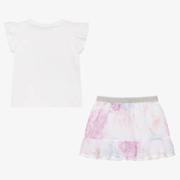 Guess-Baby Girls Pink Floral Skirt Set | Childrensalon Outlet