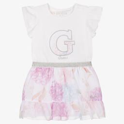 Guess-Baby Girls Pink Floral Skirt Set | Childrensalon Outlet